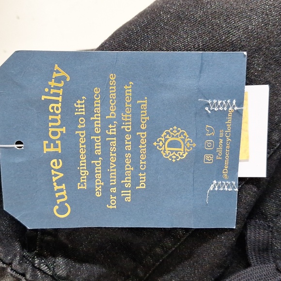 NEW! Democracy Pull-On High-Rise Denim Jogger Jeans, Black - Slimming, Stretch - Picture 9 of 10